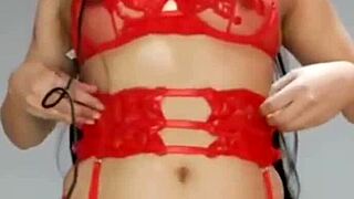 In a private chat, this brunette babe flashes and moans for her follower