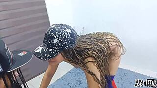 Linda stepsister dances then fucks on sofa with big ass