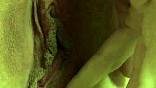 Close up of a juicy cherry babe’s masturbation experience in the kitchen