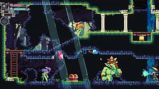 Flip Witch Pixel Hentai Ep 6: Femdom Creampie Explodes in the Forest!