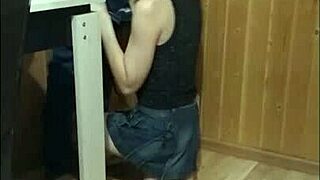 While Guests Walked By, I Gave An Amazing Blowjob On The Balcony With Big Cock!