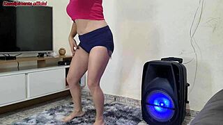 my stepdaughter dances seductively while i obsess over fucking her bareback