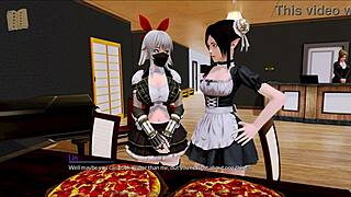 Exploring the harem hotel in anime episode 44