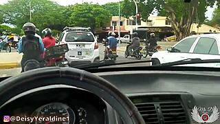 Watch These Amateurs Expose Big Ass Pussy In Public Car Blowjob