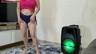 my stepdaughter dances seductively while i obsess over fucking her bareback