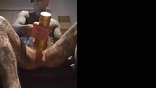 Hey, check out this hot fleshlight session with tat jack