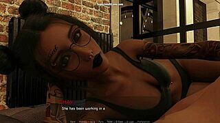 3D animated teen gets cock in her ass while playing video games