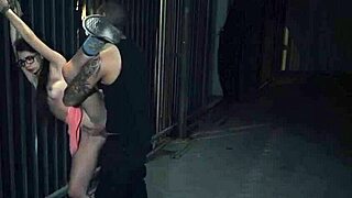 Oh No! Self-Bondage Babe Gets Passed Around. Guys Love Dolls in Glasses!