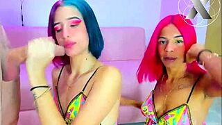 hey, jazmin and candy dominate with rough deepthroat banging! they own that big cock!