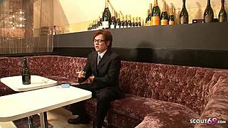 cute japanese teen seduced for creampie fuck by rich guy in club, wow!