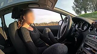 Convince stranger to grope wet pussy