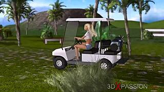 Black Stud Ravages Hot Blonde Golfer With Rough Anal In Forest Setting.