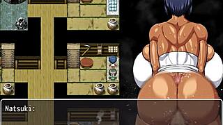 tanned girl natsuki hentai game ep 19 fucking all her village sex friends with anal and pussy creampie