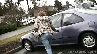 Amateur brunette gets doggystyled by cheating friend