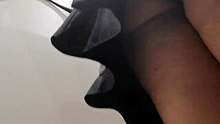 The fat italian mother-in-law takes you to the leather clothing store for trying on outfits.