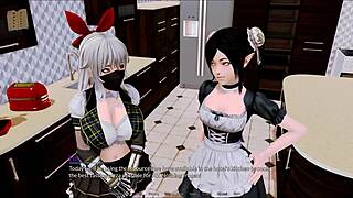 Exploring the harem hotel in anime episode 44