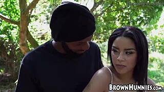 Maya Bijou has fun with outdoor BBC insertion