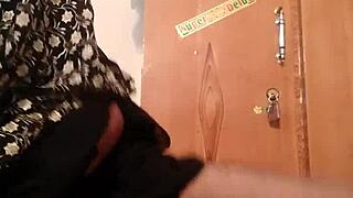 Hot Gay Masturbation in Wife's Silk Gown