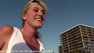 Pretty Florida Teen Bares Tiny Tits in Public Beach Display