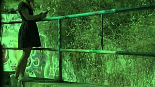 Wow! Horny blonde flasher gets her pussy creampied by a public agent in a dark tunnel!