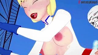 Power Girl fucking two Supermen in epic hentai fantasy! 🔥👀