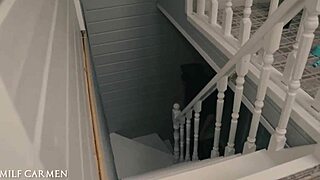 Stepmom and Stepdaughter Dominate Stepson with Strap-On Ass Play