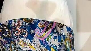 Colombian Bluee squirts on skirt and pisses in homemade young clip.