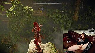 Gamer slut forgets webcam on