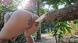 When peeing in the woods, I seriously consider shoving this log.