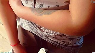 Hot milf pulls pantyhose up full of cum cum on pantyhose after homemade creampie