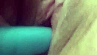 pussy dripping onto vibrator 😈