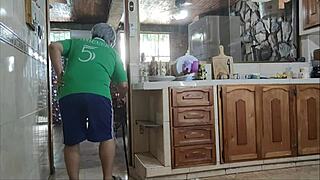 Neighbor's stepdaughter with huge ass screams during fuck