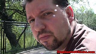 busty submissive pleasures master's hard cock with deepthroat and rough bondage