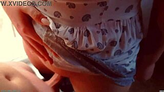 A tight and wet amateur MILF shows her gushing pussy to her neighbors