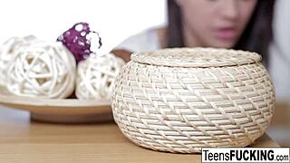 Izi Gets Fucked Hard With Cumshot On Her Ass And Tits