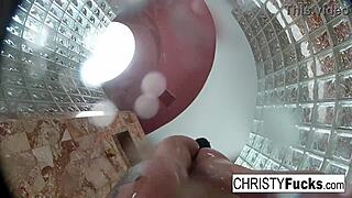 Christy and Dahlia enjoy a fun behind-the-scenes shower chat.