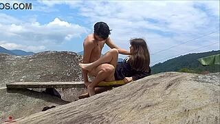 Yes, baby, you're fucking me hard in this threesome with wet ebony riding and doggystyle action