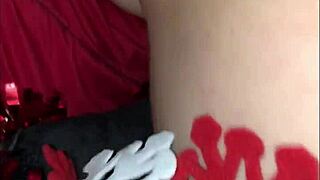 Winter costume dress up scene with big tits side fuck and doggy.