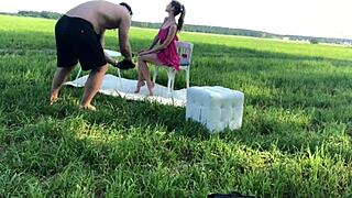 Backstage fucking with skinny Russian amateurs is wild! 🔥