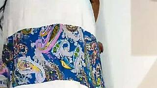 Colombian Bluee squirts on skirt and pisses in homemade young clip.