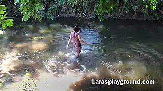 British Milf in Wilderness Nature Scene