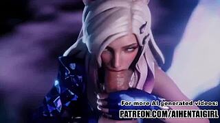 League Of Legends Ahri Makes You Cum In Her Mouth Uncensored Hentai Ai Generated