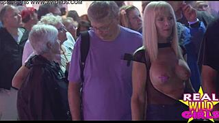 slutty street flashing at fantasy fest, oops I got caught!