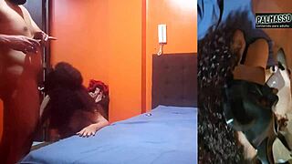 Mommy of My Friend Banged in Quick Bathroom Creampie