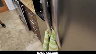 Tiny Brunette Asian Step Daughter Rides Daddy's Cock With Ember Snow.