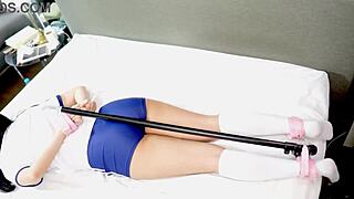 I can't stop watching this Japanese girl in bondage, her cute body bound so rough