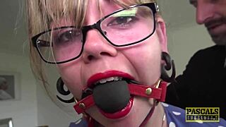 chubby submissive european woman restrained by british maledom pascal white in a rough session