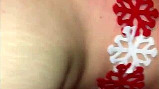 Winter costume dress up scene with big tits side fuck and doggy.