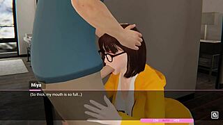 Romantic challenge in anime hentai game