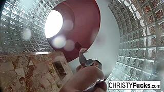 Christy and Dahlia enjoy a fun behind-the-scenes shower chat.